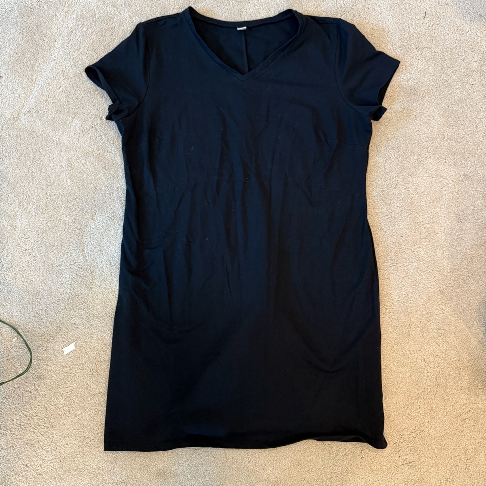 ✨ Old Navy V-Neck T-Shirt Dress — Black — XXL ✨